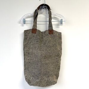 Roost Charcoal Gray Jute Oversized Large Tote Bag